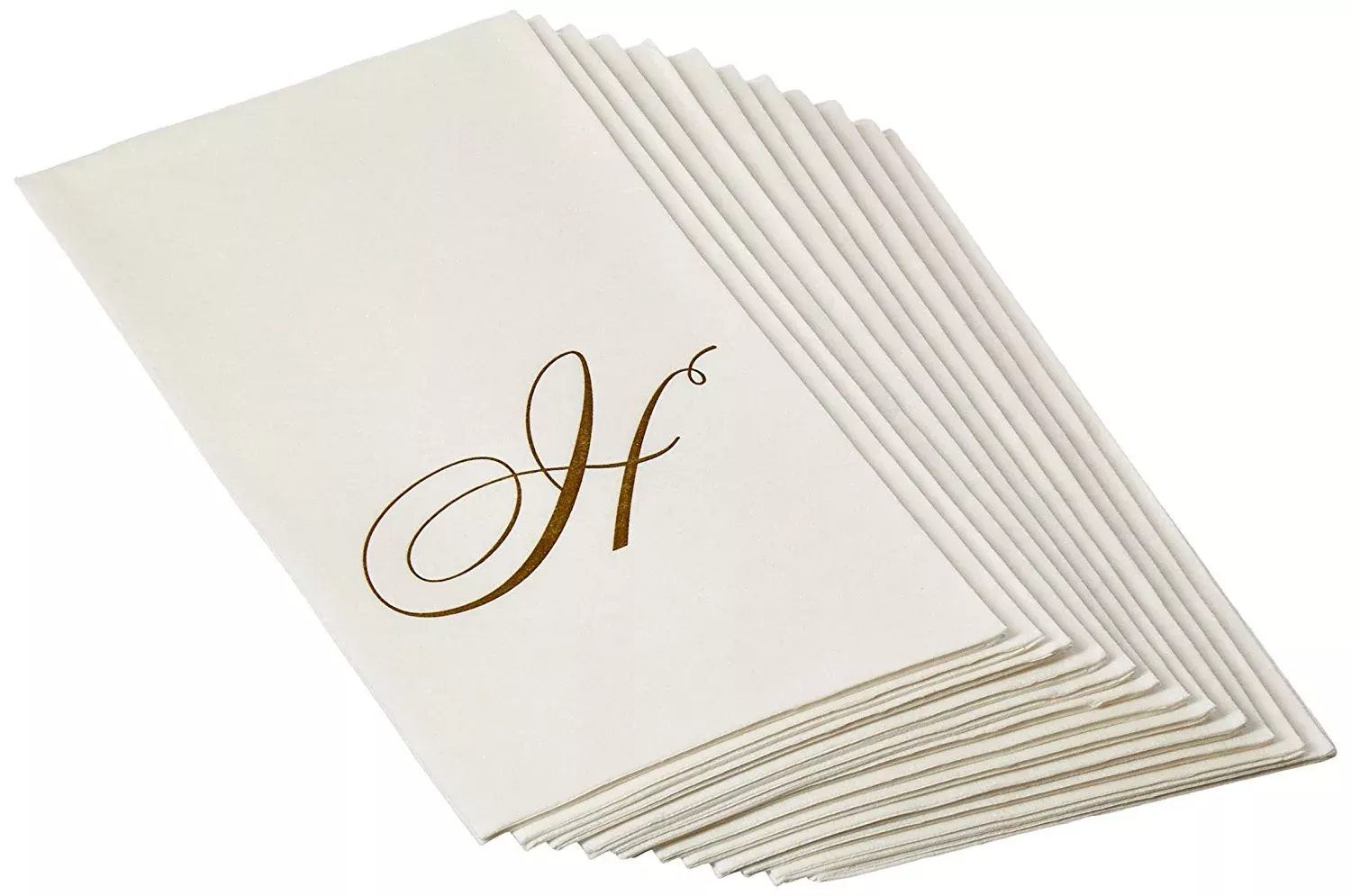 Caspari Pearl Initial Guest Towels – 24pk