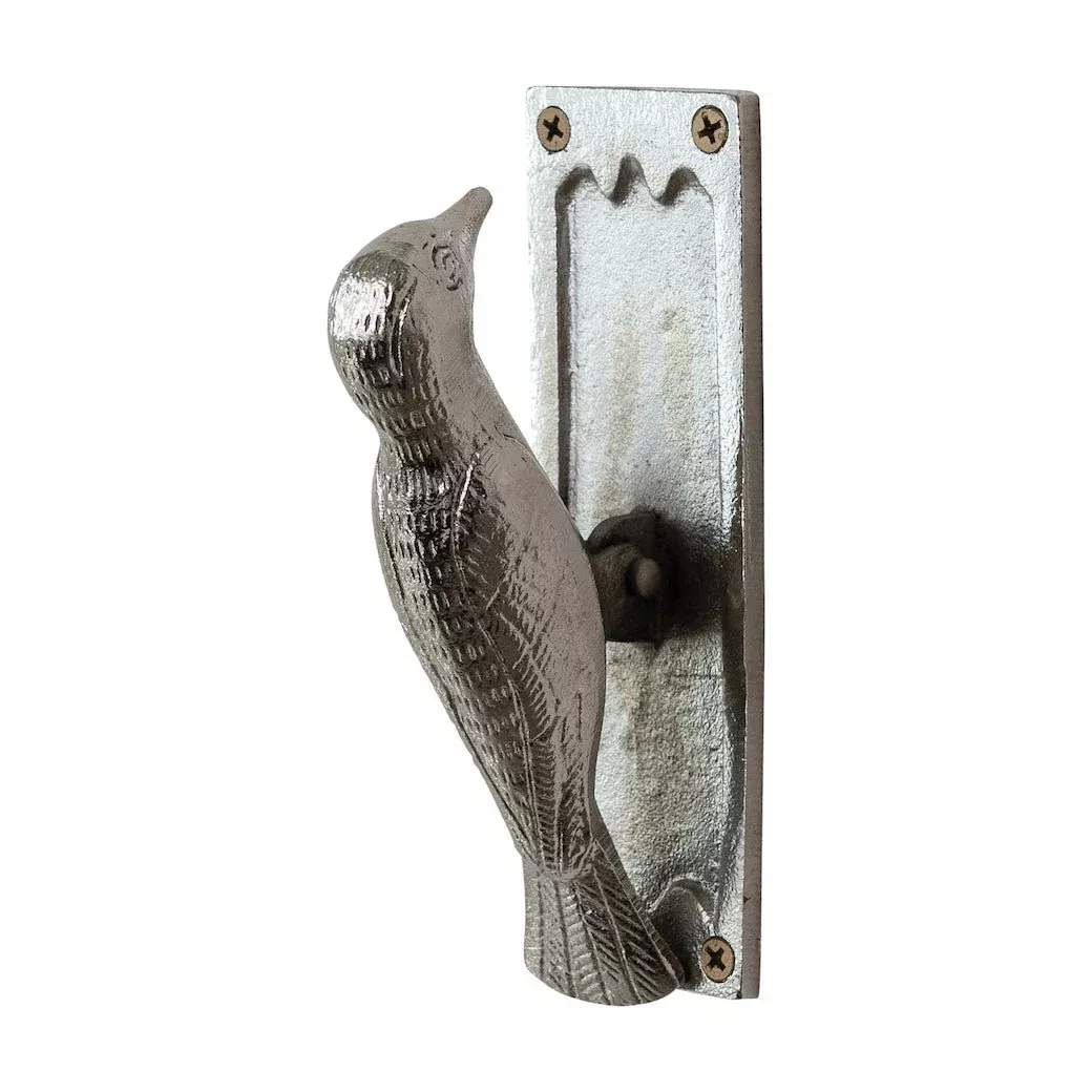 Cast Iron Bird-Shaped Woodpecker Door Knocker