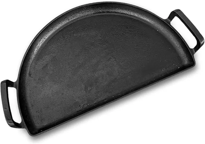 Cast Iron Drip Griddle Pan 18", 3-in-1 Versatile Grill Accessory for Searing, Griddle and Drippings - Fits Standard 18” Kettle Grills