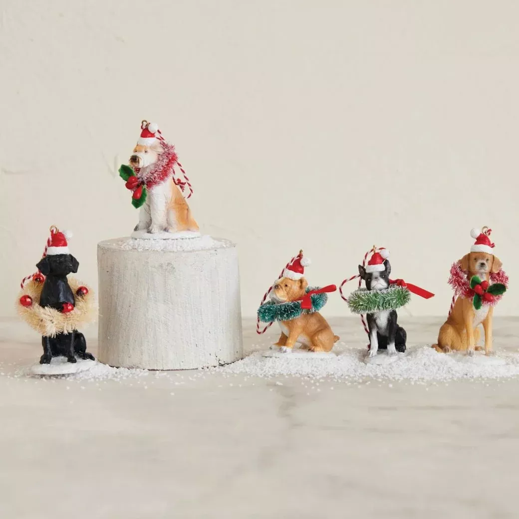 Cast Resin Dog Christmas Ornament CHOICE of Breed