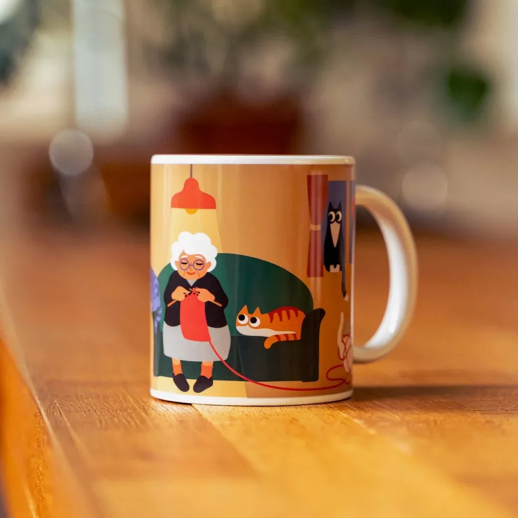 Cat Lady Heat-Activated Morphing Ceramic Mug