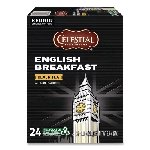 Celestial Seasonings 5000330008 Black Tea K-Cups - English Breakfast (24/Box)