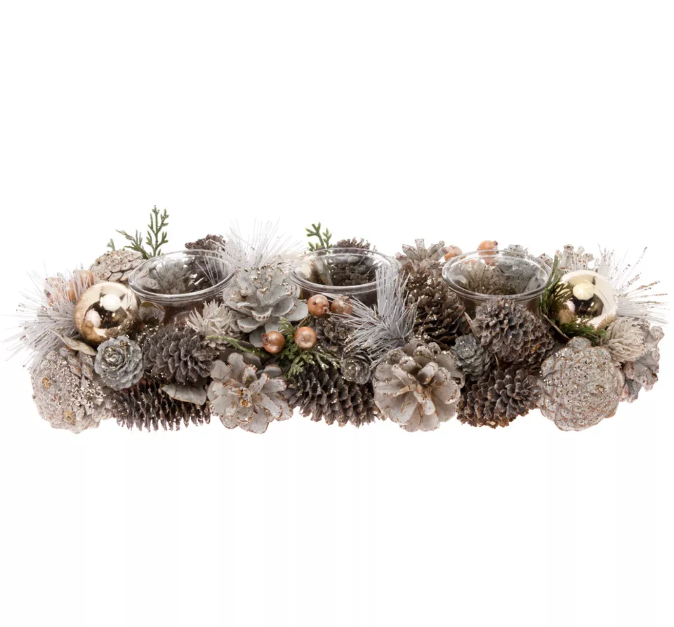 Champagne Shimmer Tri Tealight Centerpiece