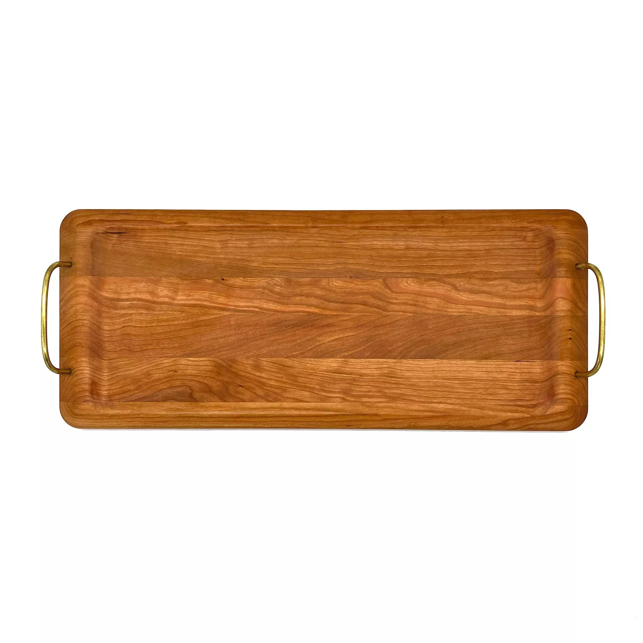 Cherry Serving Board with Brass Handles