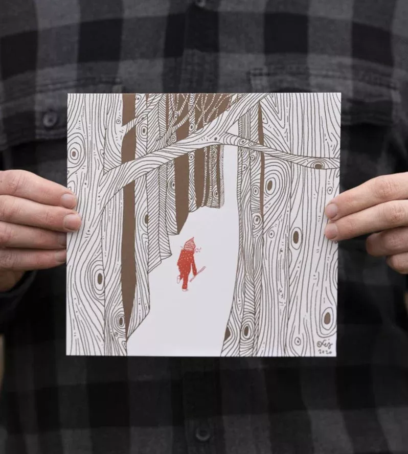 Childhood in the Woods Print - 8x8