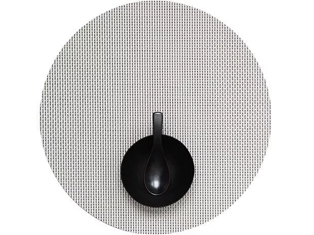 Chilewich Basketweave Round Placemat – White