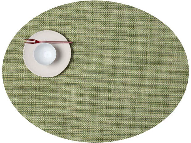Chilewich Mini Basketweave Oval Placemat – Dill