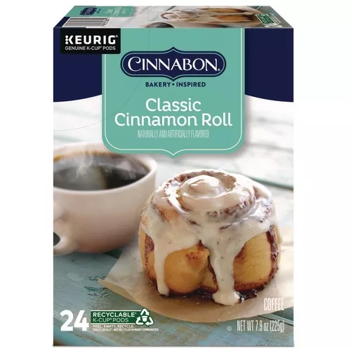 Cinnabon 5000330074 Cinnabon Classic Cinnamon Roll Coffee K-Cups (24/Box)