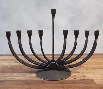 Classic Curve Metal Menorah