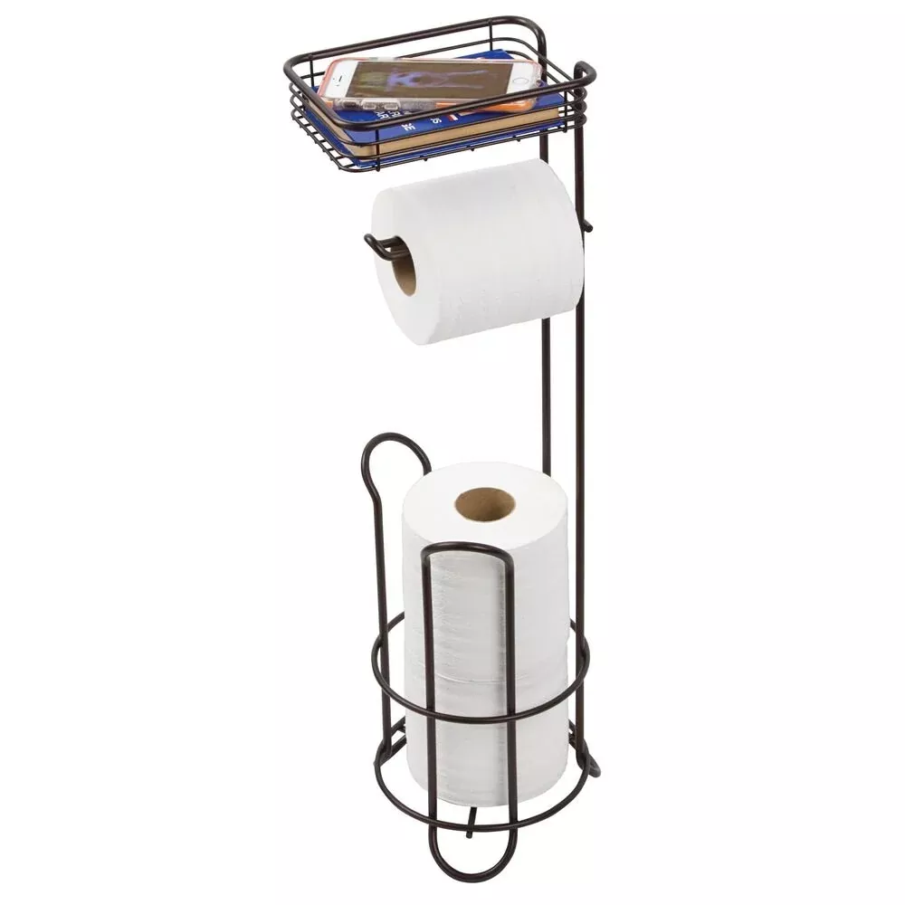 Classico Roll Stand Plus with Shelf Bronze