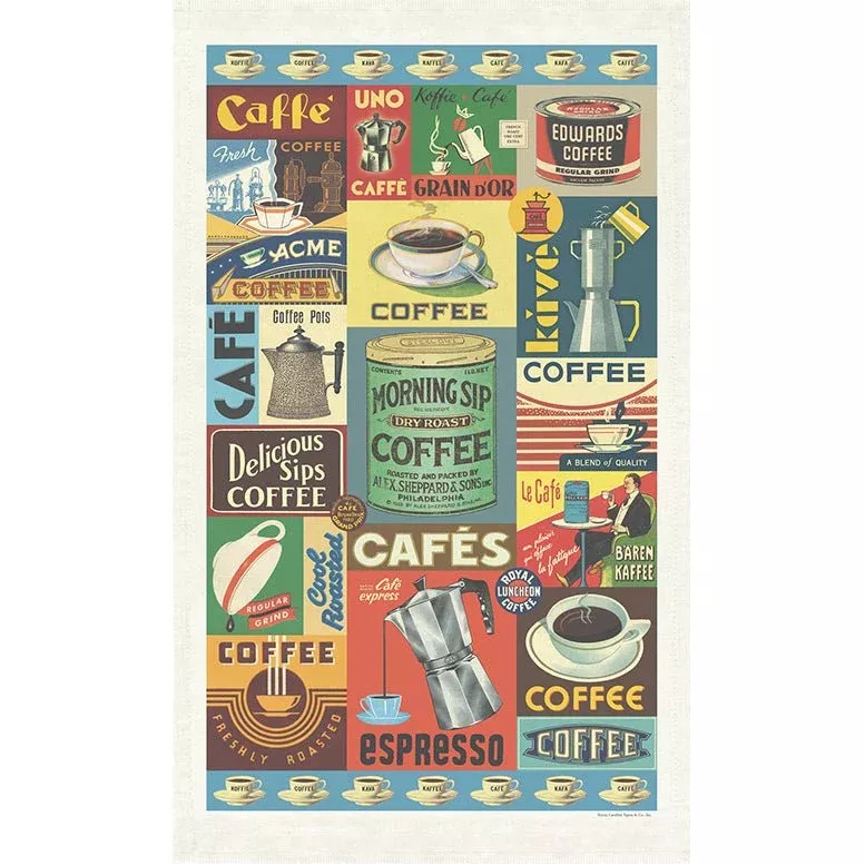 Coffee Time 100% Cotton Tea Towel