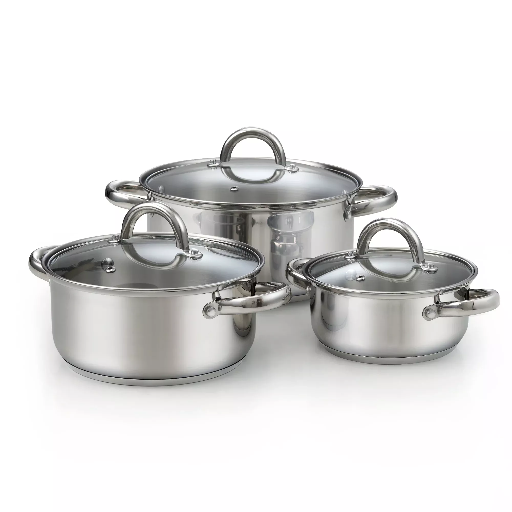 Cook N Home 6-Piece Stainless Steel Cookware Set