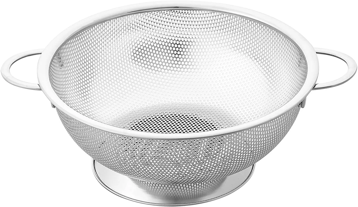 Cook N Home Micro Perforated Colander with Handle and Solid Base