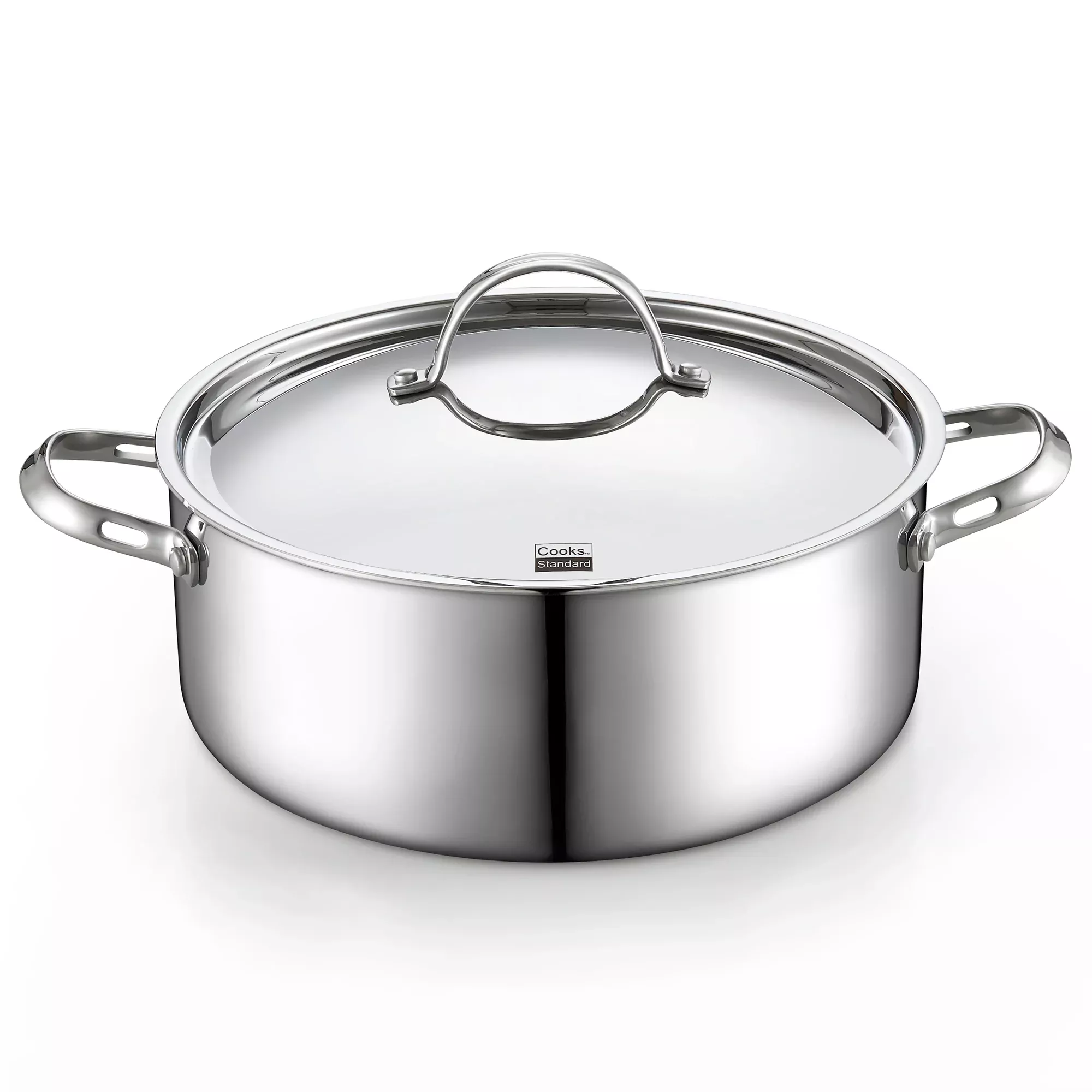 Cooks Standard 7-Quart Tri-Ply Clad Stainless Steel Stockpot with Lid