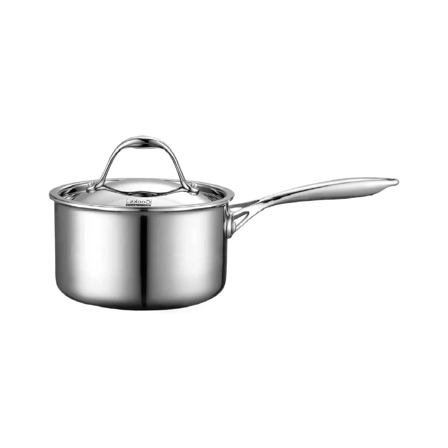 Cooks Standard Multi-Ply Clad Stainless Steel Saucepan with Lid, 1.5 Quart, Induction Compatible