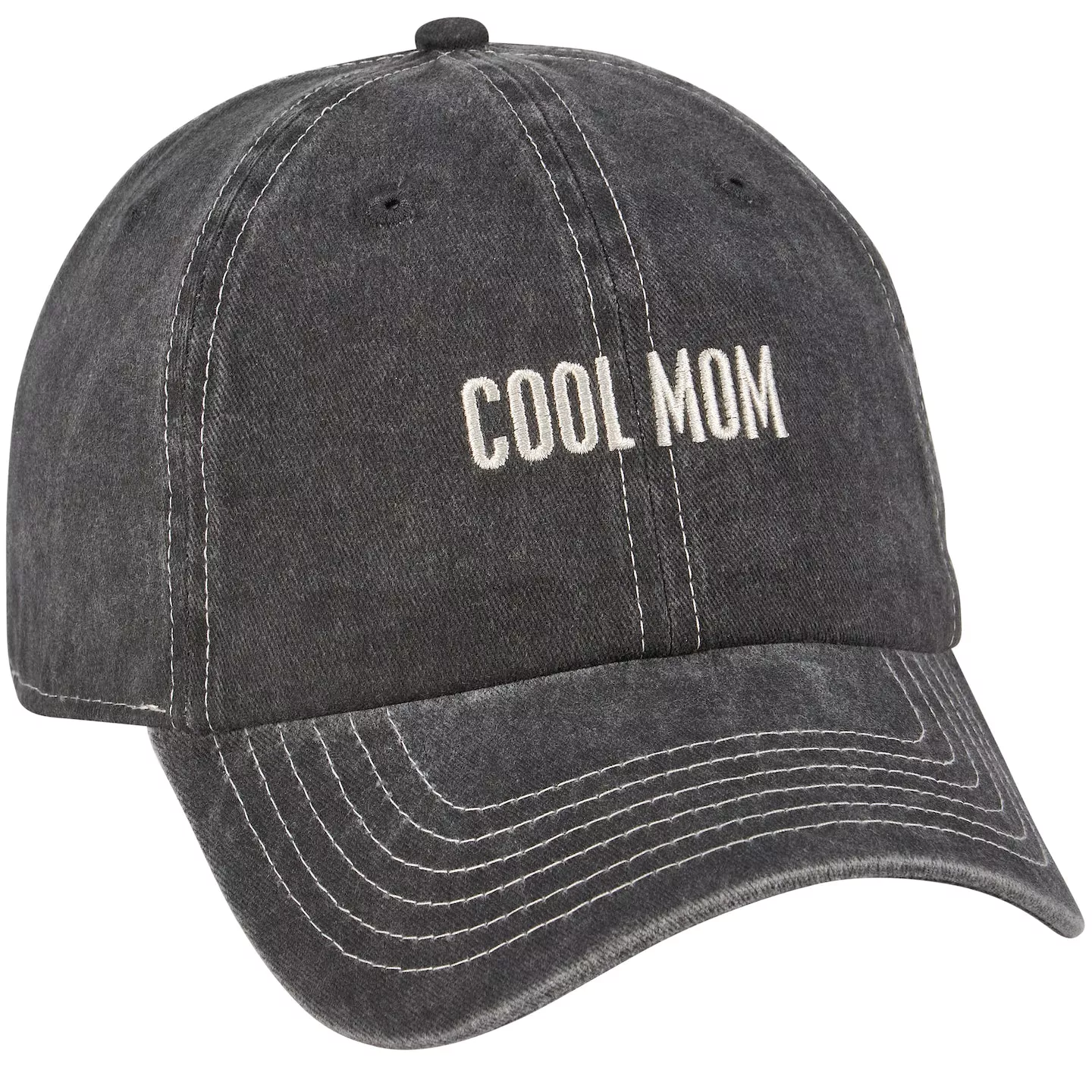 Cool Mom Stonewashed Gray Ball Cap