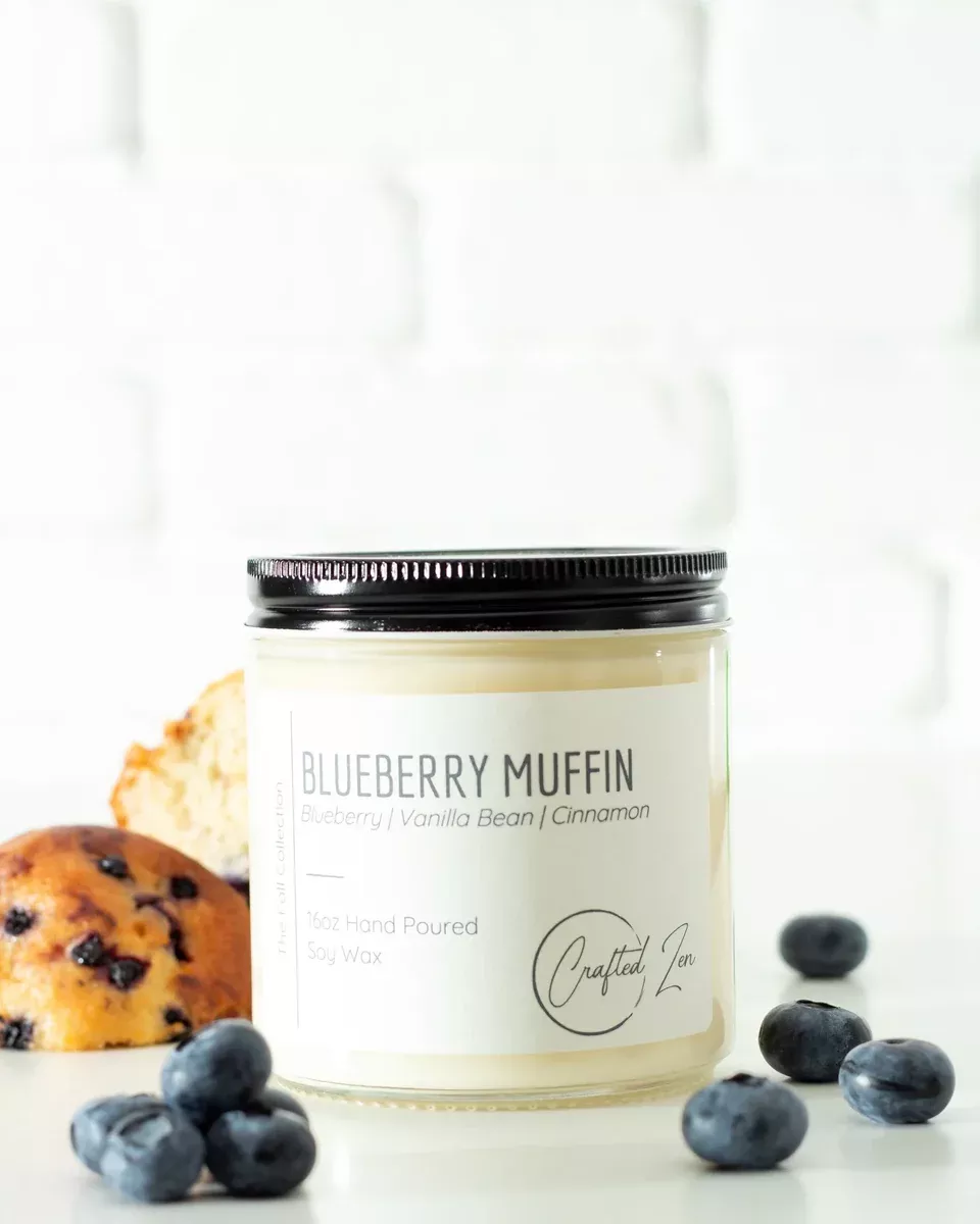 Crafted Zen - Blueberry Muffin Candle 16oz Jar