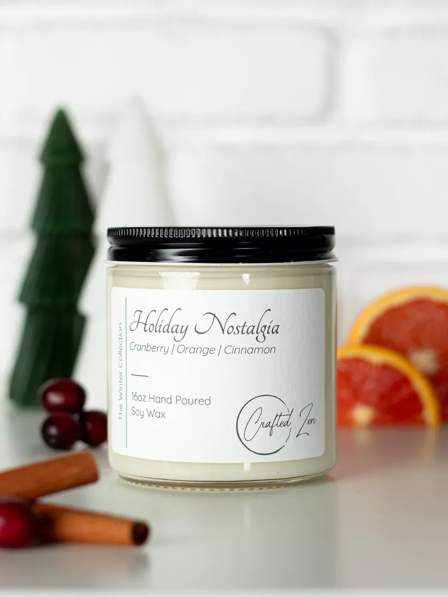 Crafted Zen - Holiday Nostalgia Candle 16oz Jar