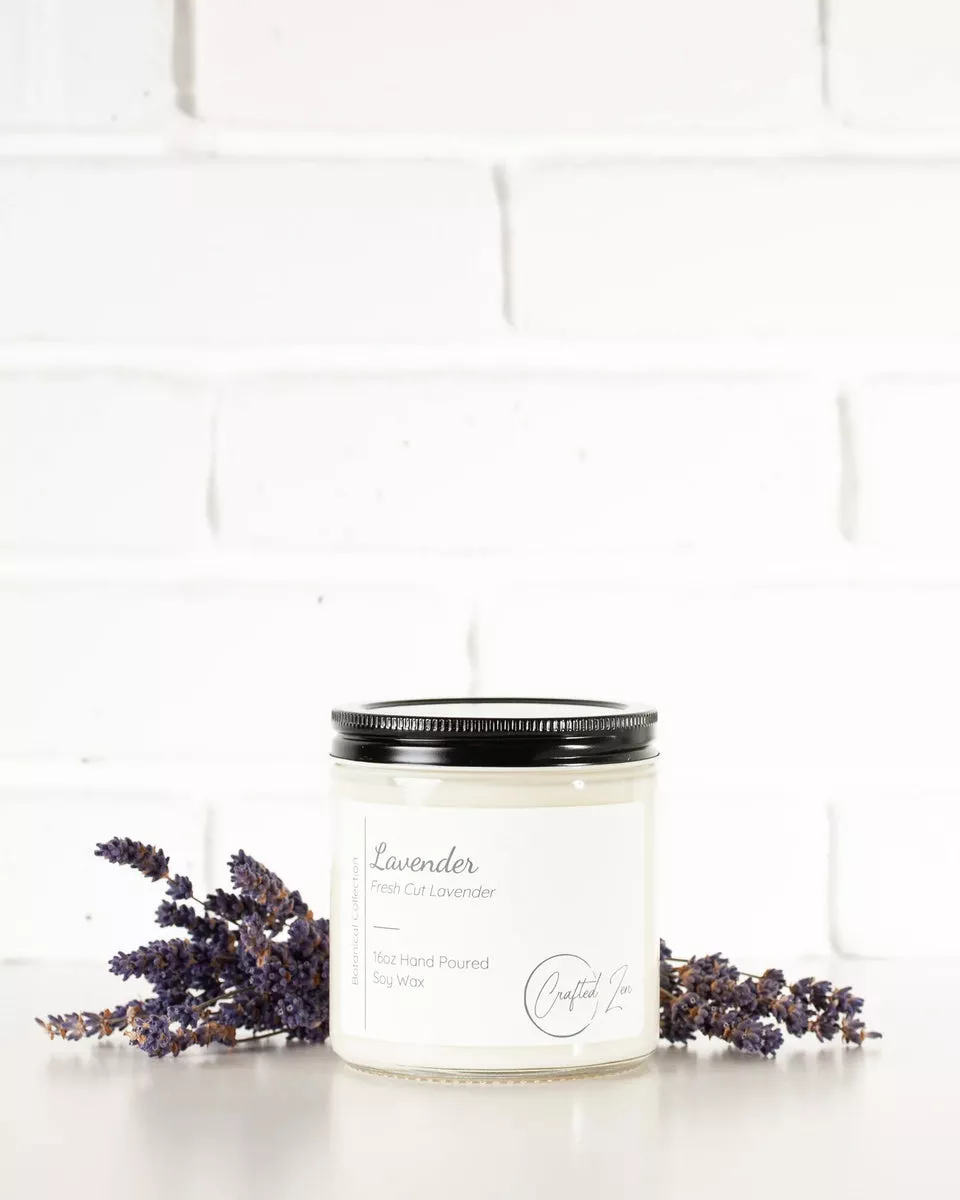 Crafted Zen - Lavender Candle 16oz Jar