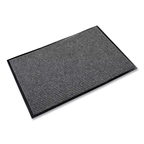 Crown NR 0046GY 48 in. x 72 in. Polypropylene Needle Rib Wipe and Scrape Mat - Gray
