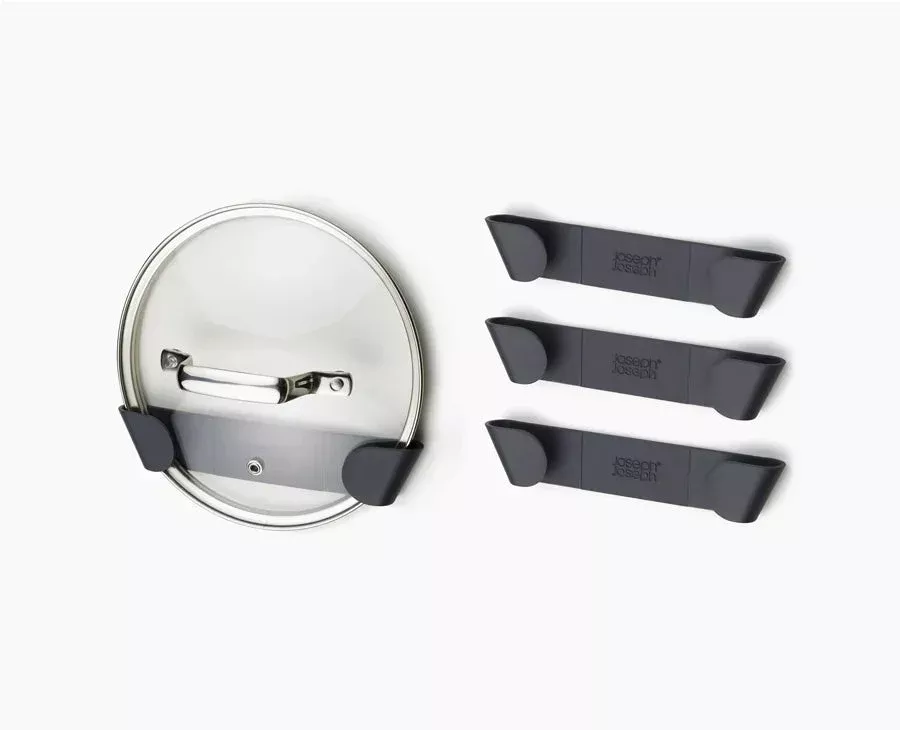 CupboardStore™ Set of 4 Gray Pan Lid Holders