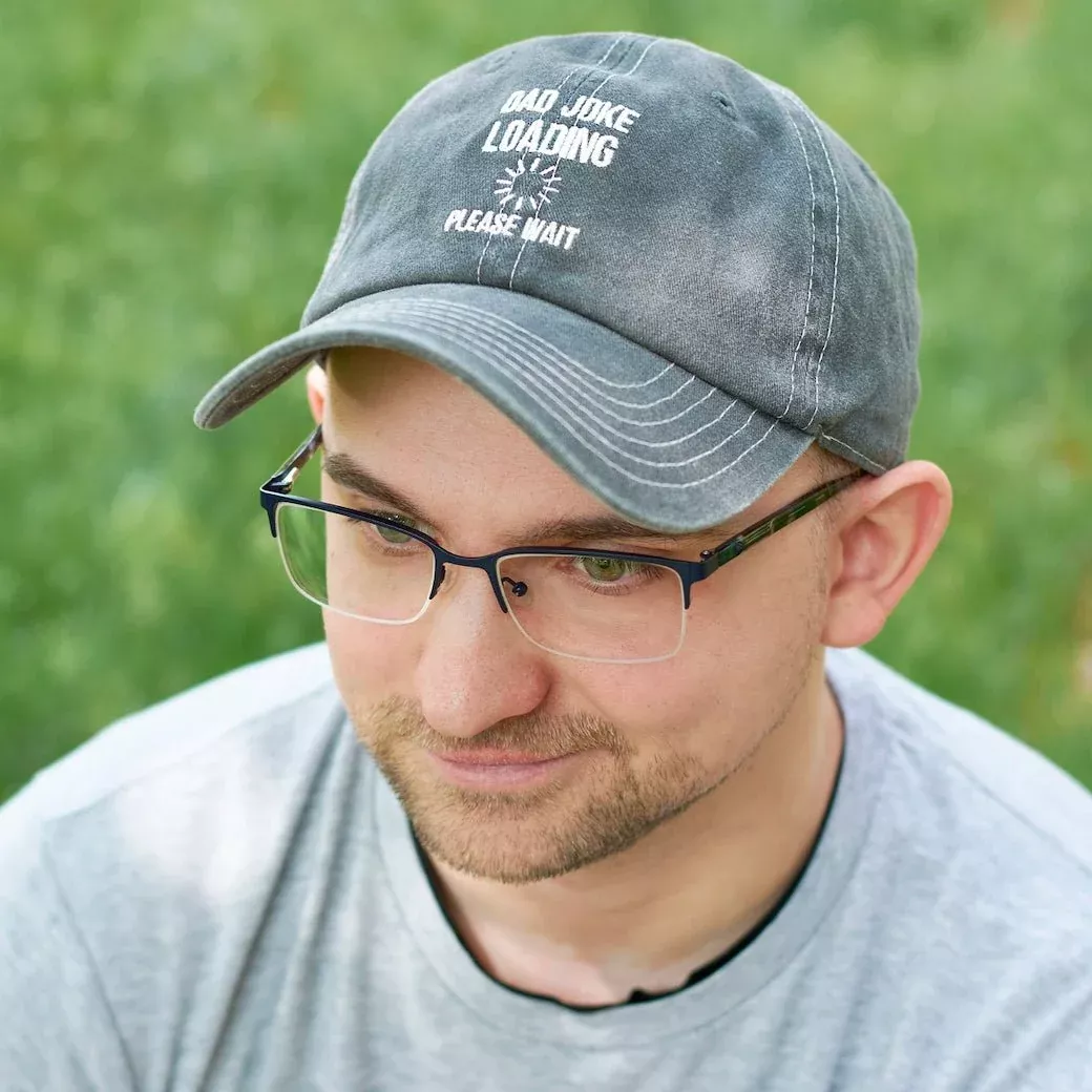 Dad Joke Loading Please Wait Stonewashed Ball Cap
