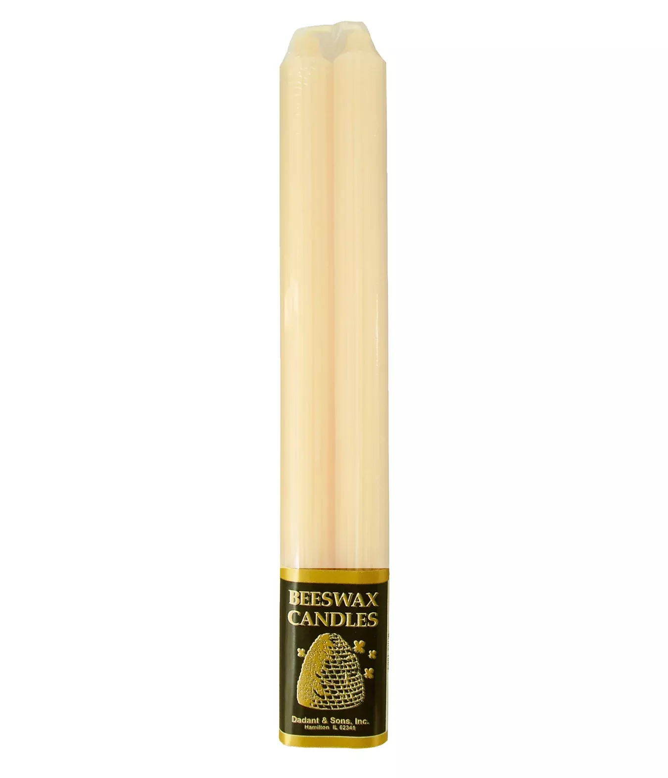 Dadant Classic Ivory Beeswax Candle – 12" – 2pk