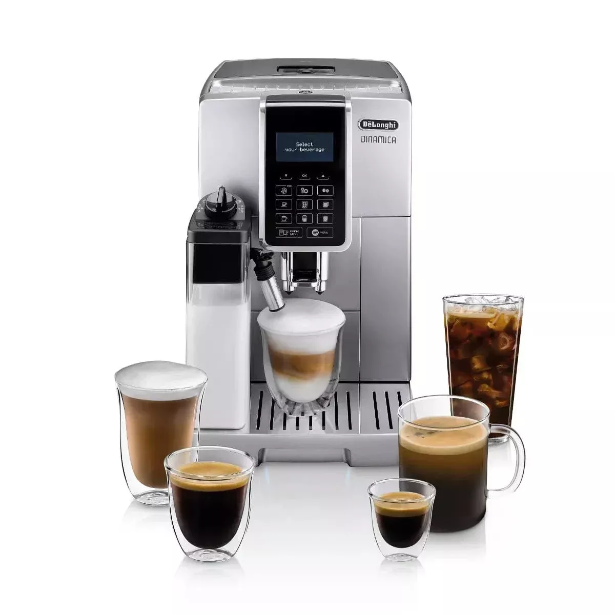 De'Longhi Dinamica LatteCrema Super Automatic Espresso & Cappuccino Machine ECAM35075SI (Silver)