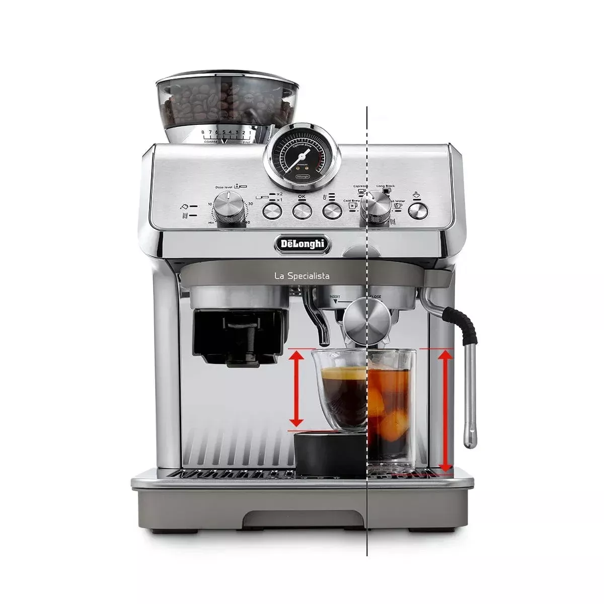 De'Longhi La Specialista Arte Evo Semi-Automatic Espresso Machine with Cold Brew EC9255M