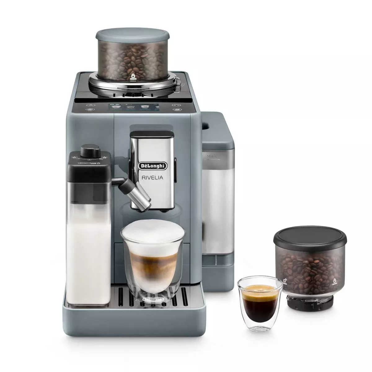 De'Longhi Rivelia Super Automatic Espresso Machine EXAM44055G (Pebble Grey)
