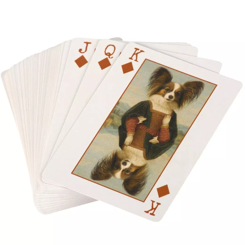 Deck of 54 Playing Cards with Vintage-Style Dog Portraits