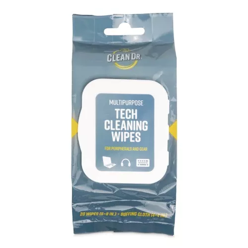Digital Innovations 32566 6.88 in. x 3.9 in. ScreenDr Device and Screen Cleaning Wipes - Unscented, White/Gray (20/Pack)