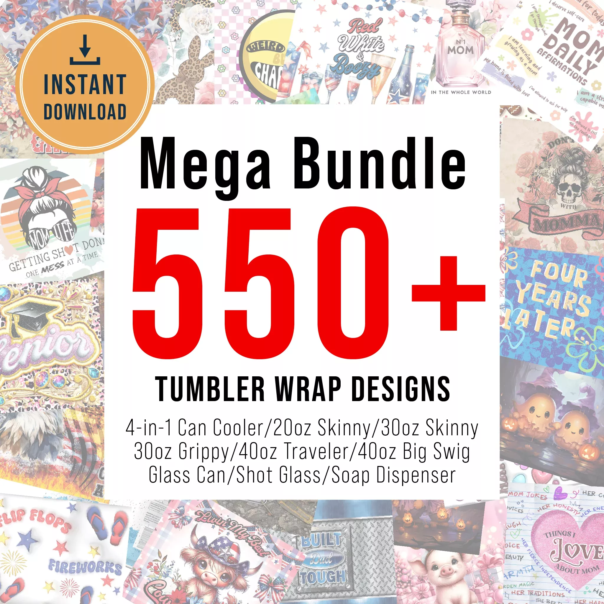 Digital Sublimation Designs - 2025 Tumbler Wrap Mega Bundle