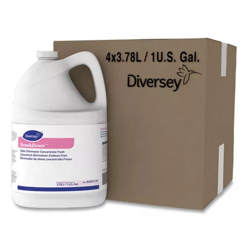 Diversey Care 94355110 1 gal. Bottle Breakdown Liquid Odor Eliminator - Cherry Almond Scent (4/Carton)