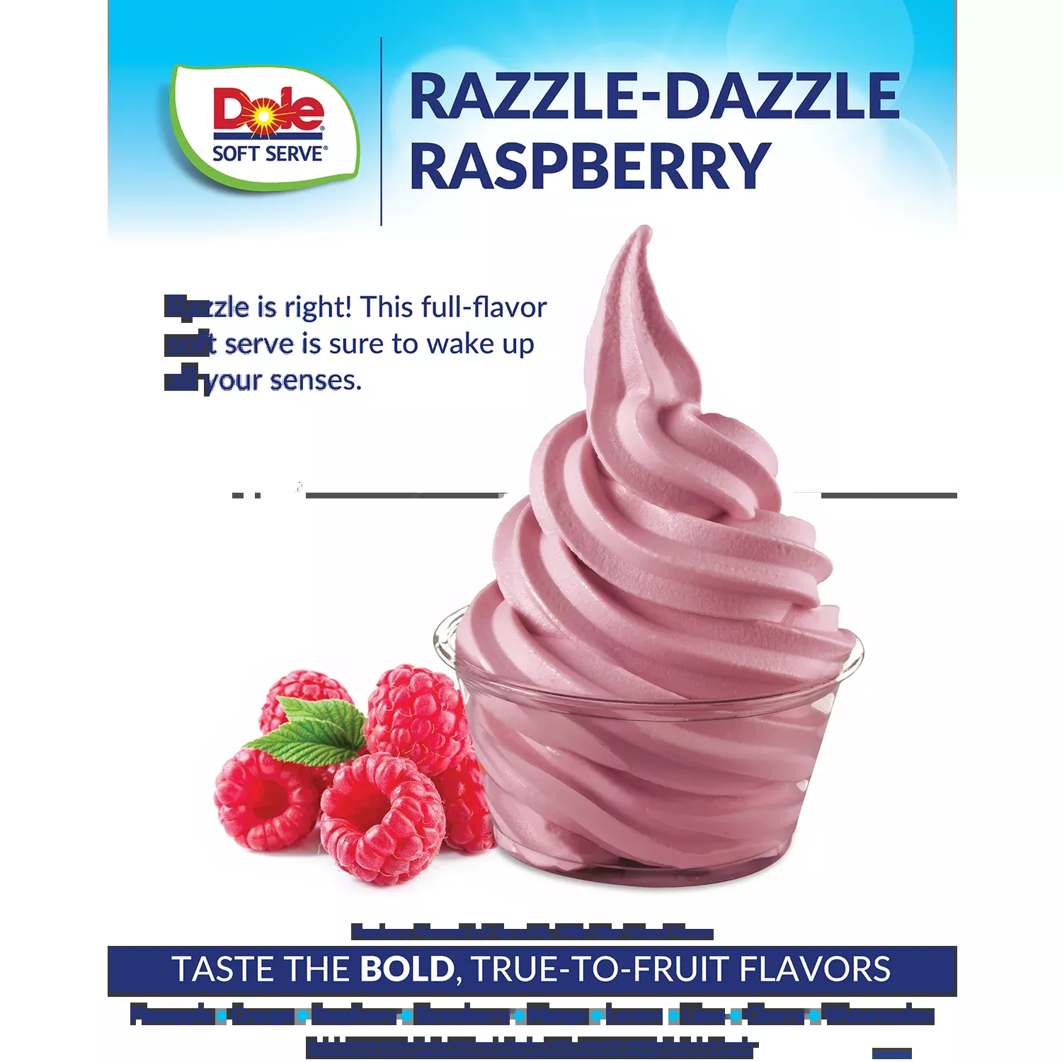 Dole Soft Serve Mix - Raspberry - Bag (4.4 lbs)