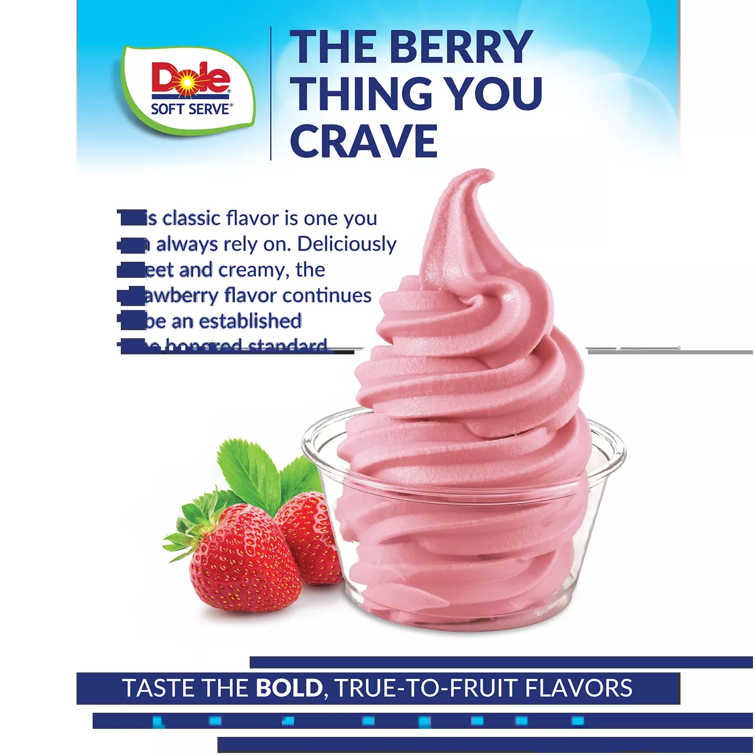 Dole Soft Serve Mix - Strawberry - Bag (4.4 lbs)