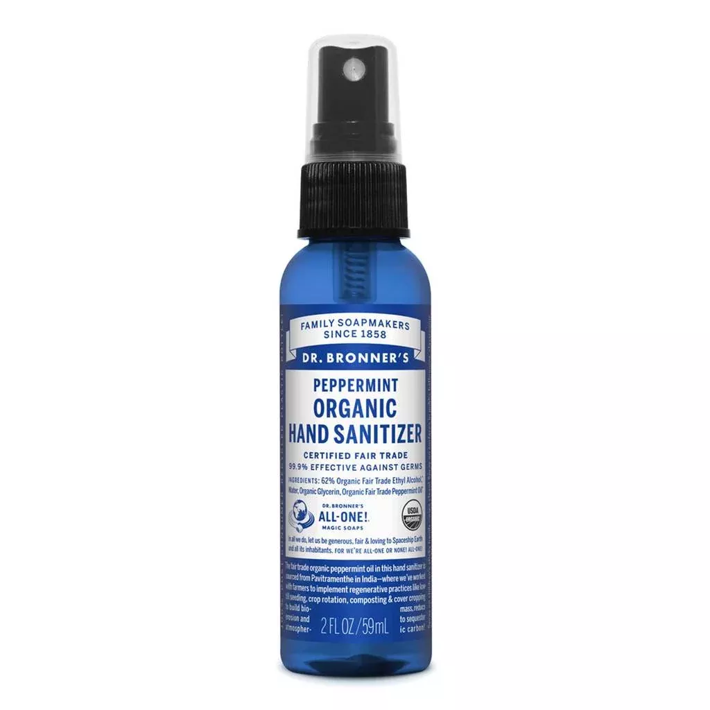 Dr. Bronners Organic Peppermint Hand Sanitizer – 2oz
