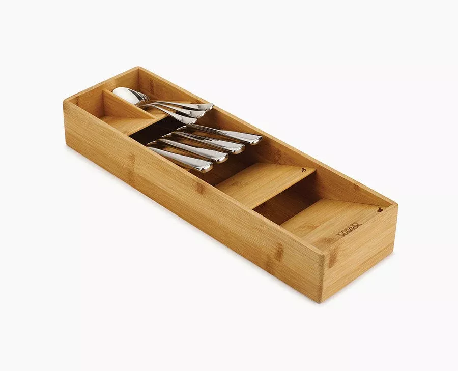 DrawerStore™ Bamboo Compact Cutlery Organizer