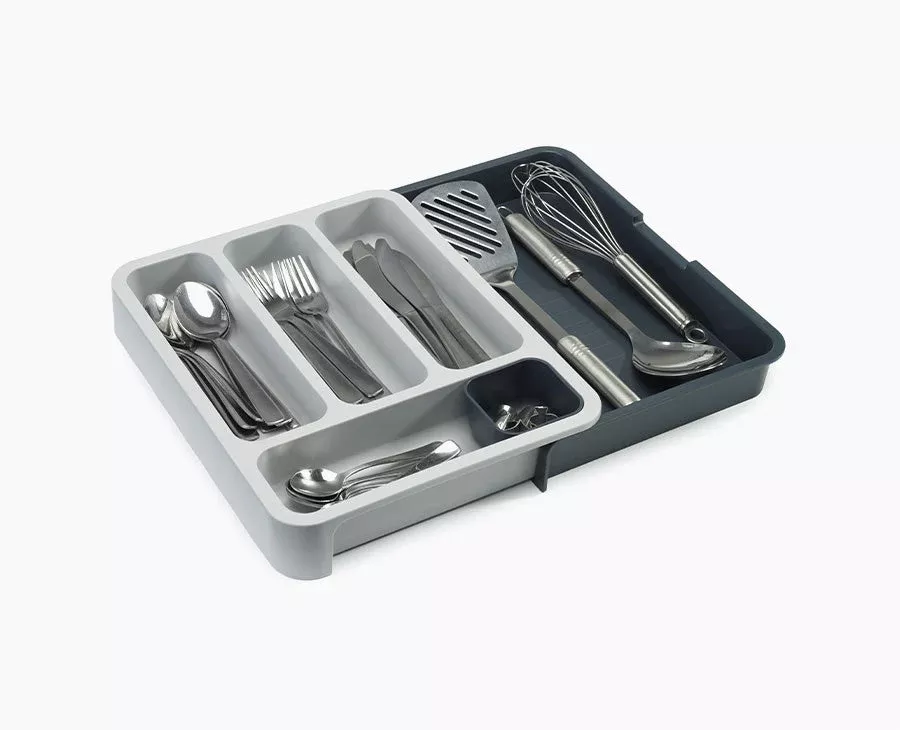 DrawerStore™ Gray Expandable Cutlery Tray