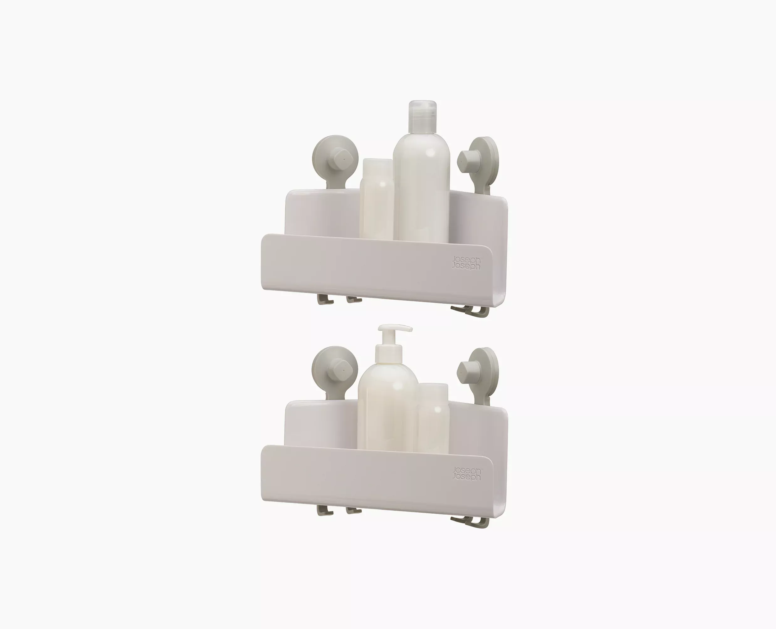 EasyStore™ 2-piece White Corner Shower Shelf Set