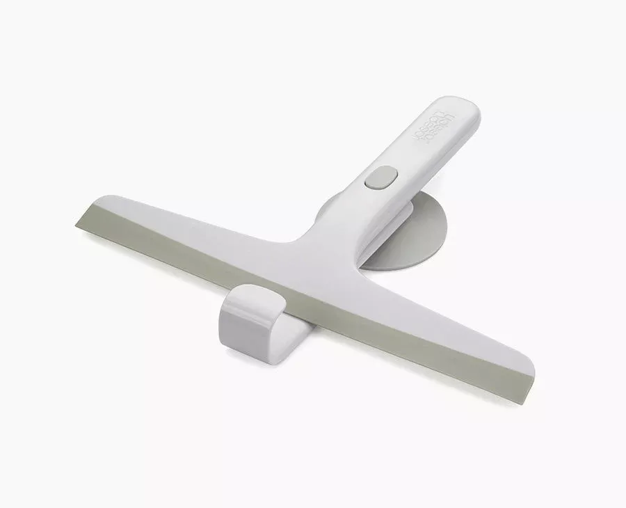 EasyStore™ Light Gray Shower Squeegee with Storage Hook