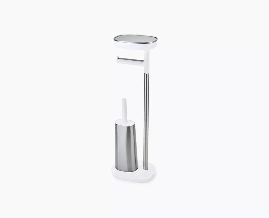 EasyStore™ Plus Stainless-steel Toilet Roll Holder with Toilet Brush