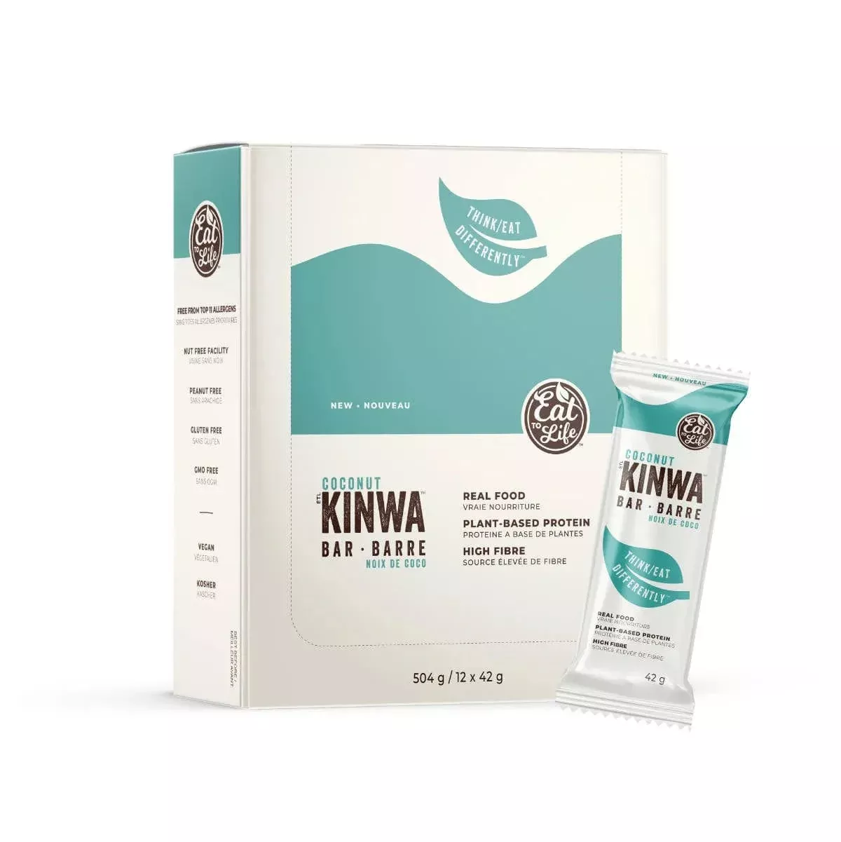 Eat to Life Coconut Kinwa Bars (Box of 12)