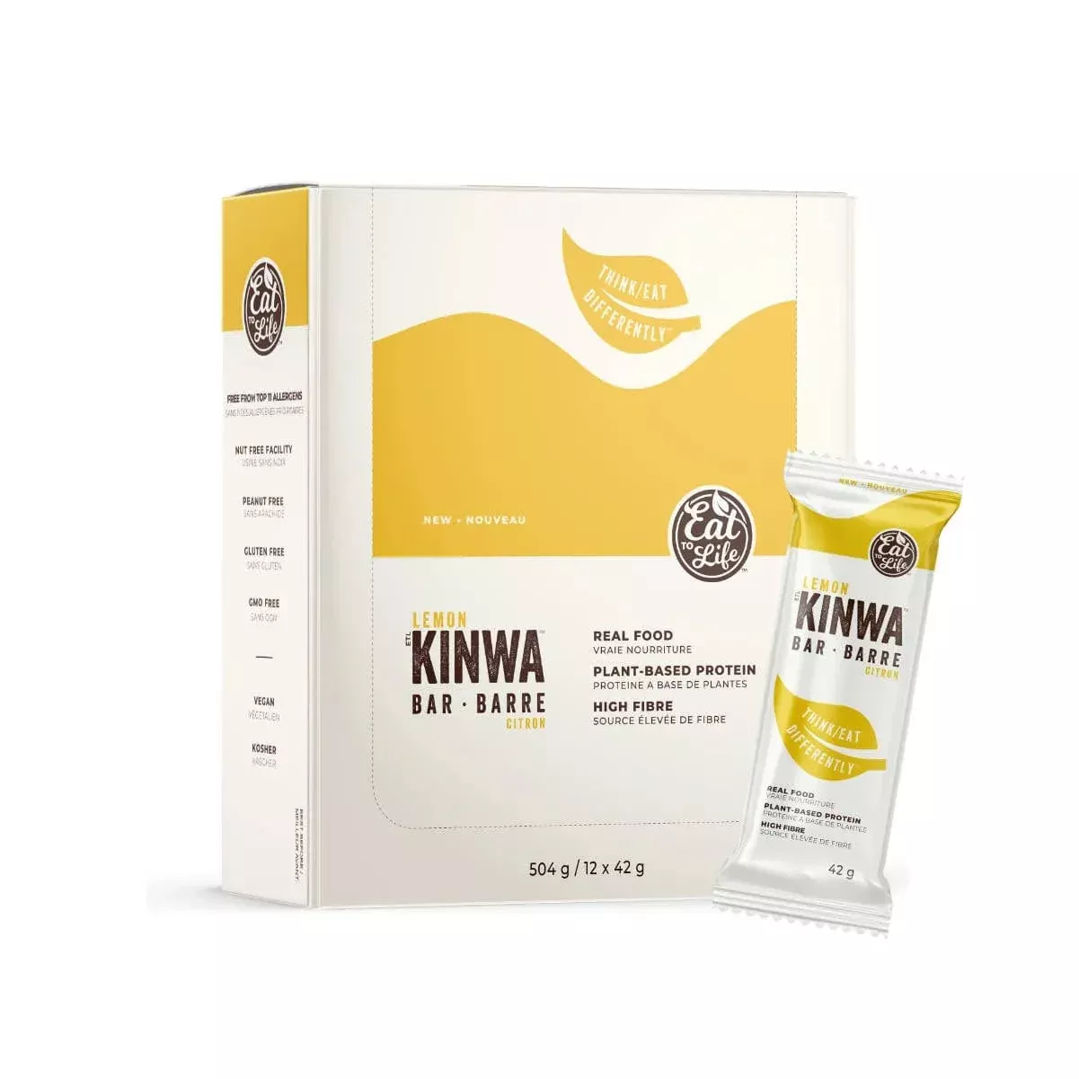 Eat to Life Lemon Kinwa Bars (Box of 12)