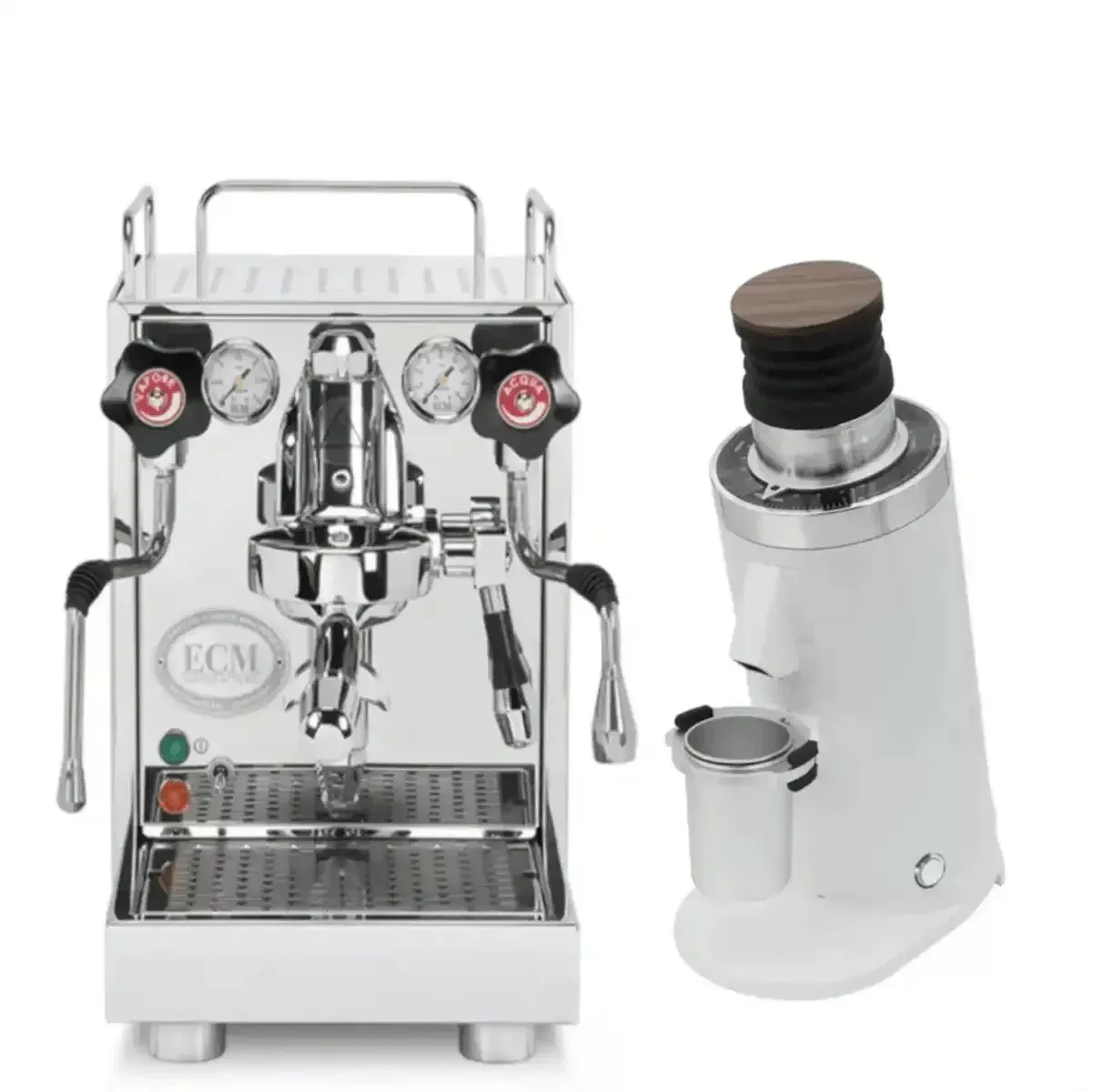 ECM Mechanika VI Slim Espresso Machine with DF64 Gen 2.5 Grinder (White) Bundle