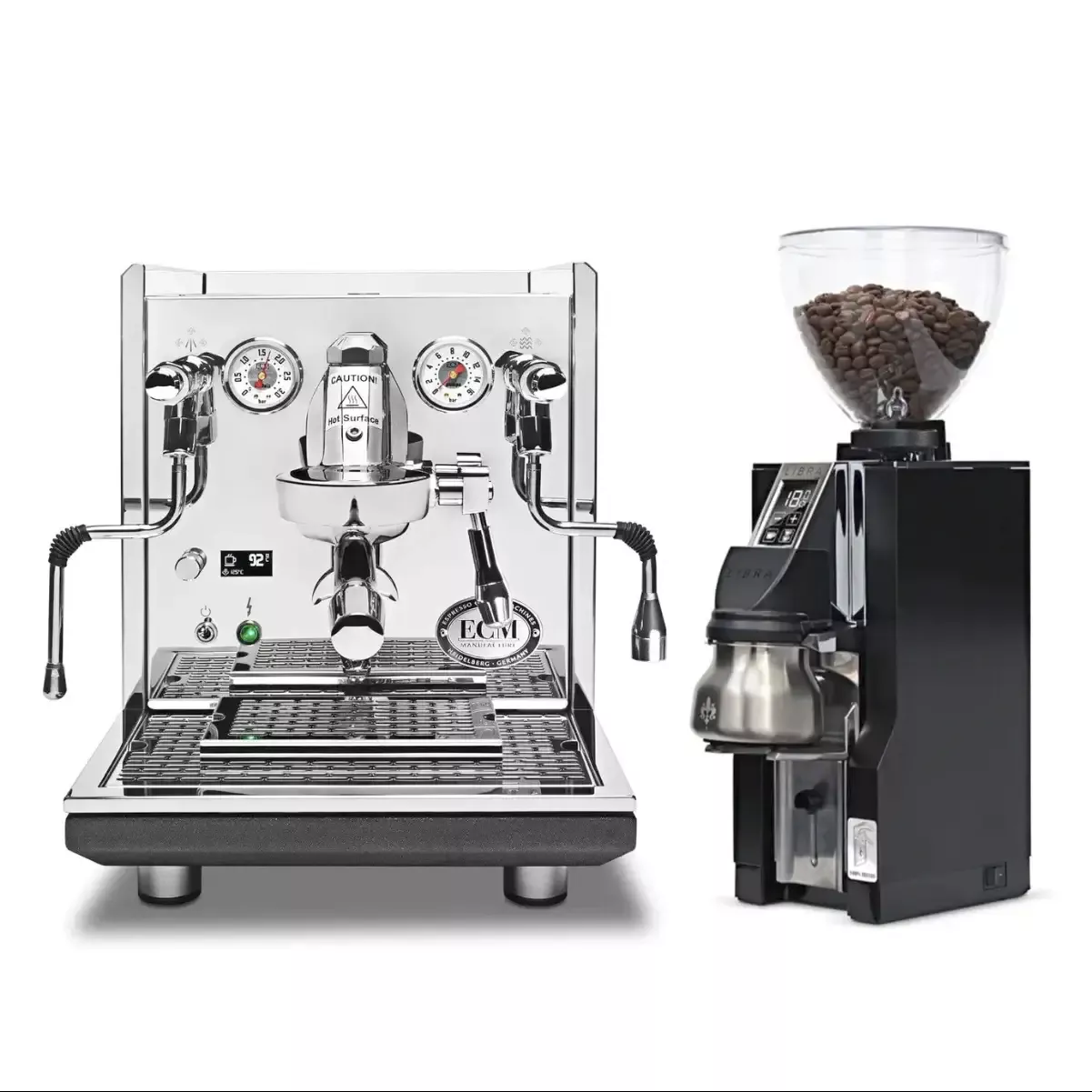 ECM Synchronika II Espresso Machine with Eureka Mignon Libra All Purpose Grinder (Black) Bundle