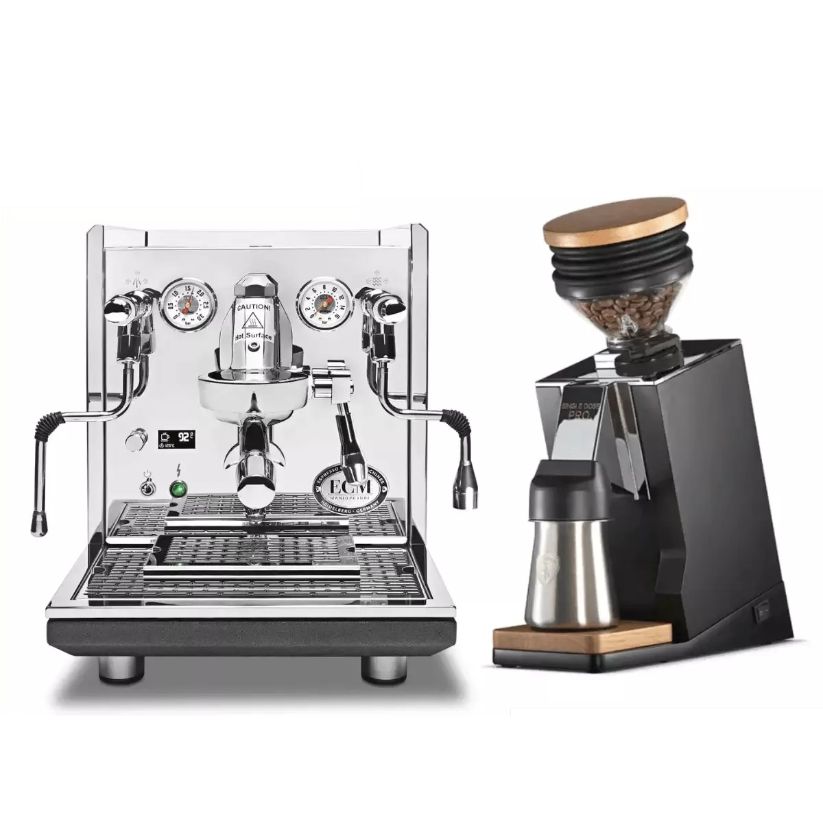 ECM Synchronika II Espresso Machine with Eureka Oro Single Dose Pro Grinder (Black) Bundle