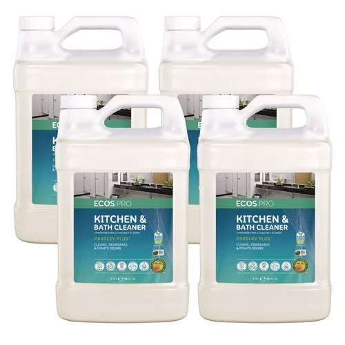 ECOS PRO PL974604CT 1 Gallon Parsley Plus All-Purpose Kitchen and Bathroom Cleaner Bottle - Herbal Scent (4/Carton)