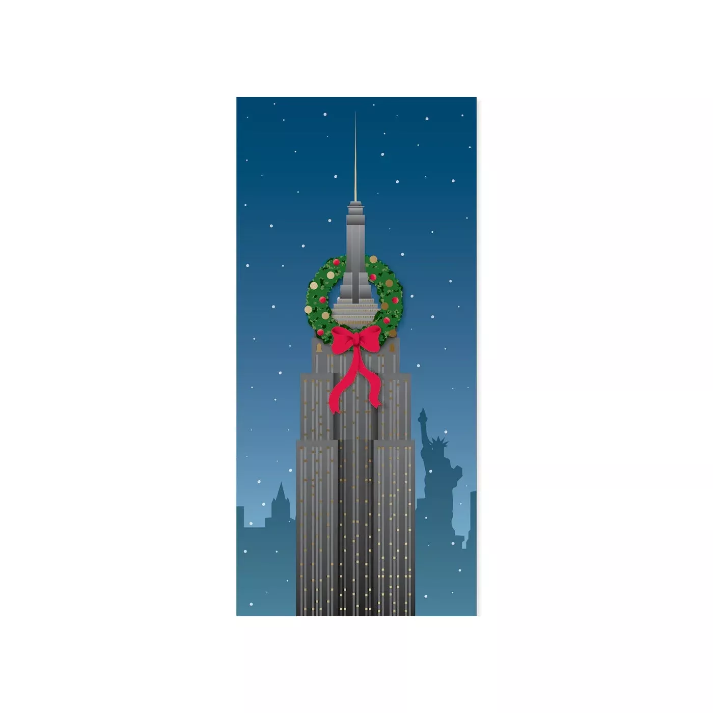 Empire State Building Wreath Gift Money Enclosures – 6pk