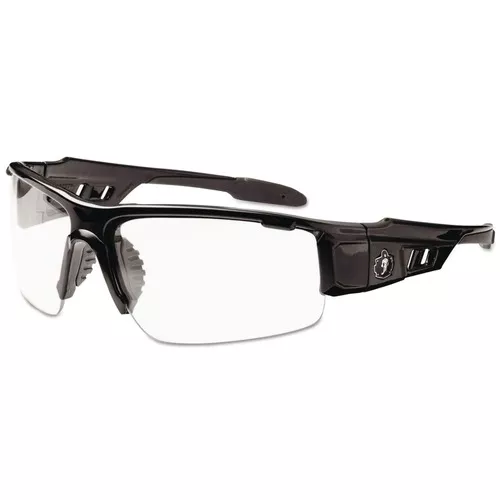 Ergodyne 52000 Skullerz Dagr Nylon/Polycarb Safety Glasses - Black Frame/Clear Lens